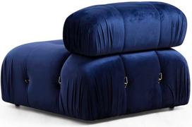 sofa kreslas fotelis - Fotelis Hanah Home Bubble O1 Velvet, mėlynas, 95 cm x 95 cm x 75 cm - 2 nuotrauka