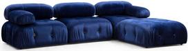 sofa kreslas fotelis - Fotelis Hanah Home Bubble O1 Velvet, mėlynas, 95 cm x 95 cm x 75 cm - 3 nuotrauka