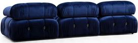 sofa kreslas fotelis - Fotelis Hanah Home Bubble O1 Velvet, mėlynas, 95 cm x 95 cm x 75 cm - 4 nuotrauka