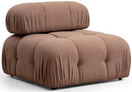 Fotelis Hanah Home Bubble O1 Bouclette, rudas, 95 cm x 95 cm x 75 cm