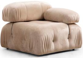 Fotelis Hanah Home Bubble 1R, kreminės spalvos, 95 cm x 95 cm x 75 cm