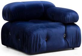 Fotelis Hanah Home Bubble 1R Velvet, mėlynas, 95 cm x 95 cm x 75 cm