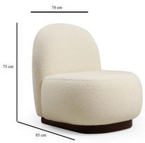 fotelis hanah - Fotelis Hanah Home Tina 560ARE1736, dramblio kaulo, 74 cm x 85 cm x 75 cm - 3 nuotrauka