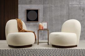fotelis hanah - Fotelis Hanah Home Tina 560ARE1736, dramblio kaulo, 74 cm x 85 cm x 75 cm - 5 nuotrauka
