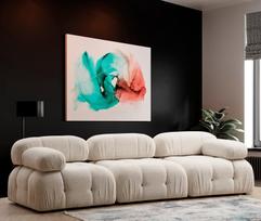 sofa kreslas fotelis - Fotelis Hanah Home Bubble 1R Bouclette, kreminės spalvos, 95 cm x 95 cm x 75 cm - 3 nuotrauka