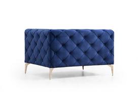 fotelis hanah - Fotelis Hanah Home Como Navy Blue, tamsiai mėlyna, 108 cm x 90 cm x 70 cm - 2 nuotrauka