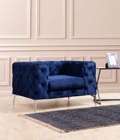 fotelis hanah - Fotelis Hanah Home Como Navy Blue, tamsiai mėlyna, 108 cm x 90 cm x 70 cm - 4 nuotrauka