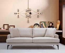 88 cm - Sofa Hanah Home Papira, smėlio, 175 x 90 x 88 cm - 7 nuotrauka
