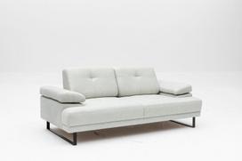 dviviete sofa lov - Sofa Hanah Home Mustang, balta, 199 x 99 x 83 cm - 2 nuotrauka