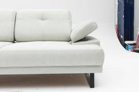 dviviete sofa lov - Sofa Hanah Home Mustang, balta, 199 x 99 x 83 cm - 9 nuotrauka