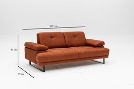 dviviete sofa lov - Sofa Hanah Home Mustang, oranžinė, 199 x 99 x 83 cm - 11 nuotrauka