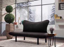 dviviete sofa lov - Sofa-lova Hanah Home Chatto, juoda, 140 x 65 x 70 cm - 6 nuotrauka