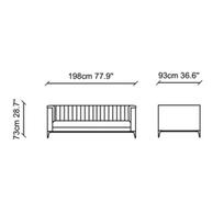Pirkti Sofa Hanah Home Pera 2 Seat, pilka, 93 x 198 x 73 cm - Photo 6