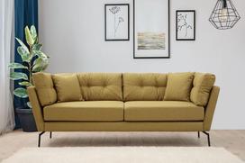triviete sof - Sofa Hanah Home Mapa 3 Seat, geltona, 90 x 214 x 84 cm - 9 nuotrauka