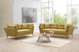 triviete sof - Sofa Hanah Home Mapa 3 Seat, geltona, 90 x 214 x 84 cm - 10 nuotrauka