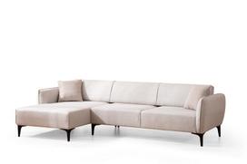 Kampinė sofa Hanah Home Belissimo, balta, kairinė, 140 x 270 x 67 cm
