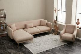 Pirkti Sofa-lova Hanah Home Simena, smėlio, kairinė, 133 x 266 x 80 cm - Photo 8