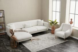 Pirkti Sofa-lova Hanah Home Simena, kreminė, kairinė, 133 x 266 x 80 cm - Photo 9