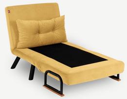 foteliukai - Sofa-lova Hanah Home Sando 1-Seat, geltona, 78 x 60 x 78 cm - 2 nuotrauka