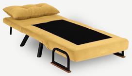 foteliukai - Sofa-lova Hanah Home Sando 1-Seat, geltona, 78 x 60 x 78 cm - 3 nuotrauka