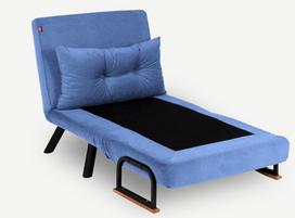 fotelis hanah - Sofa-lova Hanah Home Sando 1-Seat, mėlyna, 78 x 60 x 78 cm - 2 nuotrauka