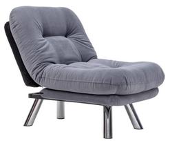 sofa kreslas fotelis - Atlošiamas krėslas Hanah Home Misa Solo Small, pilkas - 4 nuotrauka