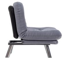 sofa kreslas fotelis - Atlošiamas krėslas Hanah Home Misa Solo Small, pilkas - 5 nuotrauka