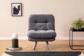 sofa kreslas fotelis - Atlošiamas krėslas Hanah Home Misa Solo Small, pilkas - 7 nuotrauka