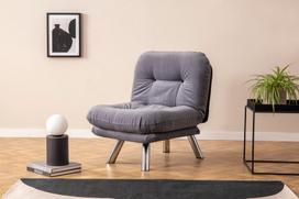 sofa kreslas fotelis - Atlošiamas krėslas Hanah Home Misa Solo Small, pilkas - 8 nuotrauka