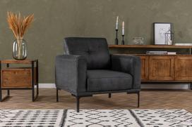 fotelis hanah - Fotelis Hanah Home Mustang, antracito, 88 cm x 86 cm x 88 cm - 2 nuotrauka