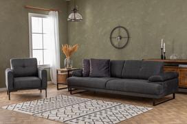fotelis hanah - Fotelis Hanah Home Mustang, antracito, 88 cm x 86 cm x 88 cm - 4 nuotrauka