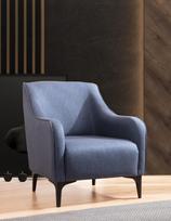 fotelis hanah - Fotelis Hanah Home Belissimo, mėlynas, 77 cm x 94 cm x 87 cm - 3 nuotrauka