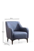 fotelis hanah - Fotelis Hanah Home Belissimo, mėlynas, 77 cm x 94 cm x 87 cm - 4 nuotrauka