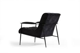 fotelis hanah - Fotelis Hanah Home Matilda, juodas, 75 cm x 80 cm x 85 cm - 2 nuotrauka