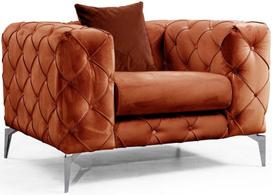 Fotelis Hanah Home Como, oranžinis, 108 cm x 90 cm x 70 cm