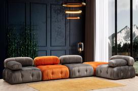 sofa kreslas fotelis - Fotelis Hanah Home Bubble O1, pilkas, 95 cm x 95 cm x 75 cm - 4 nuotrauka