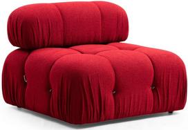 Fotelis Hanah Home Bubble O1, raudonas, 95 cm x 95 cm x 75 cm