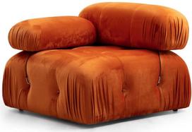 Fotelis Hanah Home Bubble L1, oranžinis, 95 cm x 95 cm x 75 cm