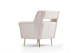 fotelis smelio spalvos - Fotelis Hanah Home Mira, kreminės spalvos, 79 cm x 76 cm x 93 cm - 2 nuotrauka