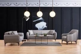 fotelis hanah - Fotelis Hanah Home Belissimo 560ARE1742, pilkas, 77 cm x 94 cm x 87 cm - 5 nuotrauka