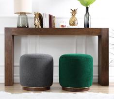 pufas pilkos - Pufas Hanah Home Zeone, pilkas, 42 cm x 42 cm x 43 cm - 4 nuotrauka