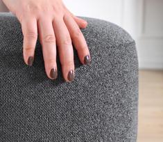 pufas pilkos - Pufas Hanah Home Zeone, pilkas, 42 cm x 42 cm x 43 cm - 5 nuotrauka