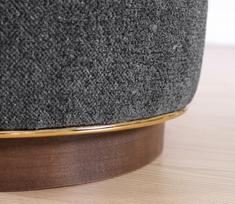 pufas pilkos - Pufas Hanah Home Zeone, pilkas, 42 cm x 42 cm x 43 cm - 6 nuotrauka