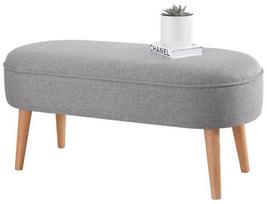 Pufas Hanah Home Lednok, pilkas, 100 cm x 40 cm x 47 cm