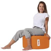 Pufas Hanah Home Round, oranžinis, 55 cm x 55 cm x 30 cm