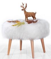 Pufas Hanah Home Deer, baltas, 42 cm x 50 cm x 45 cm