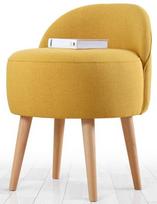 Pufas Hanah Home Corvile, geltonas, 42 cm x 48 cm x 47 cm