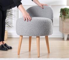 taburetes ir - Pufas Hanah Home Rufmee, pilkas, 42 cm x 48 cm x 47 cm - 4 nuotrauka