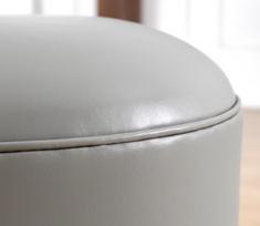 pufas pilkos - Pufas Hanah Home Milotte, pilkas, 42 cm x 42 cm x 43 cm - 6 nuotrauka