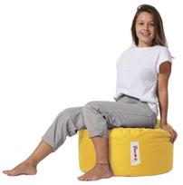 Pufas Hanah Home Round, geltonas, 55 cm x 55 cm x 30 cm